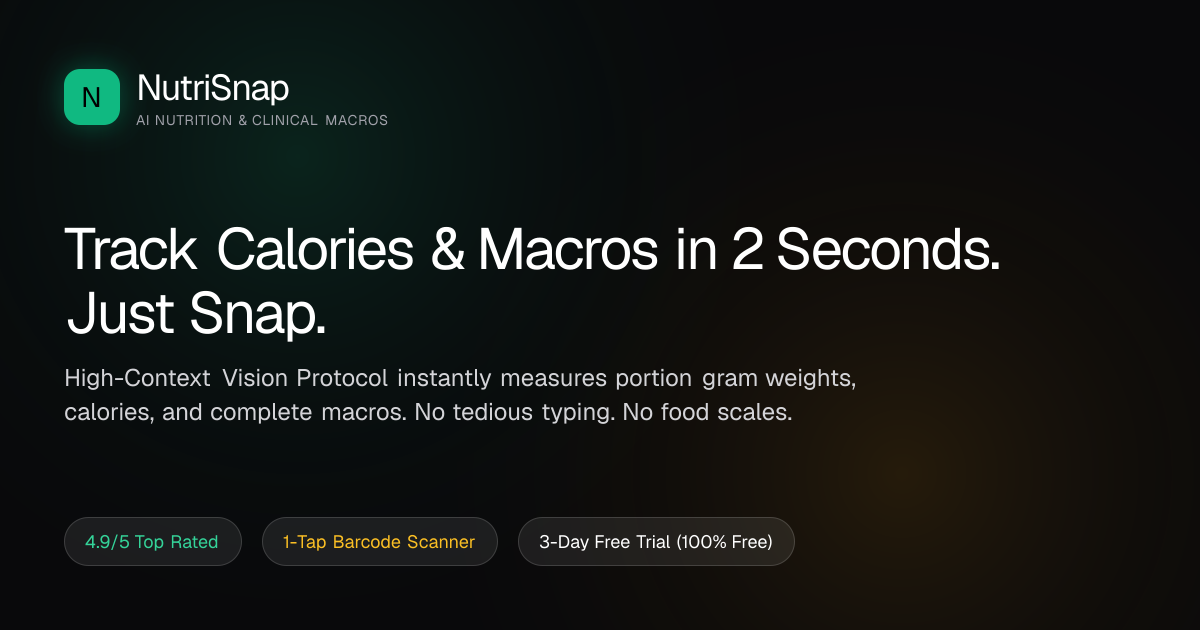I built NutriSnap: Snap a food photo, get calorie & macro portion breakdowns in 2 seconds